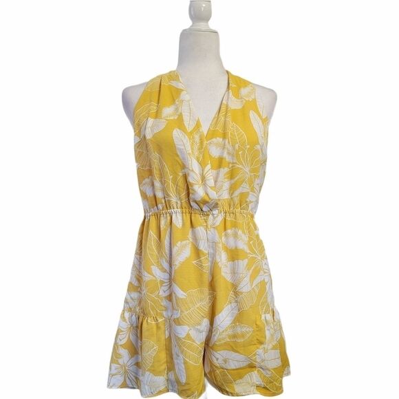 Emory Park yellow flower print romper - Picture 1 of 10